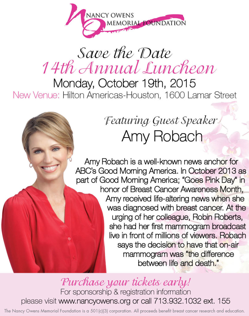 2015 Luncheon Save the Date